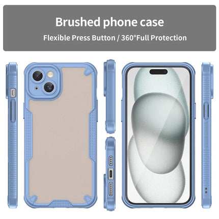 Armor Series For iPhone 15 Plus Case PC+TPU Semi-Transparent Frosted Finish Protective Phone Cover