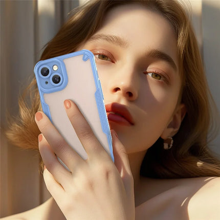 Armor Series For iPhone 15 Plus Case PC+TPU Semi-Transparent Frosted Finish Protective Phone Cover