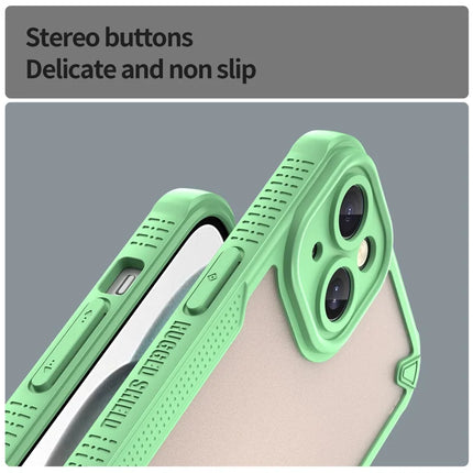 Armor Series For iPhone 15 Plus Case PC+TPU Semi-Transparent Frosted Finish Protective Phone Cover