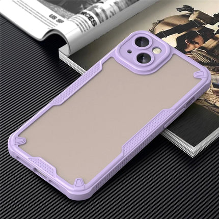 Armor Series For iPhone 15 Plus Case PC+TPU Semi-Transparent Frosted Finish Protective Phone Cover