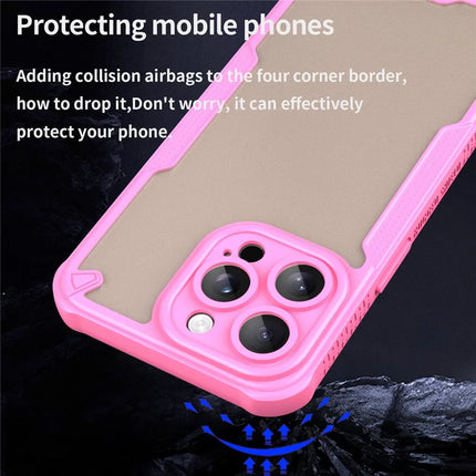 Armor Series For iPhone 15 Pro Max Case PC+TPU Semi-Transparent Frosted Finish Protective Phone Cover