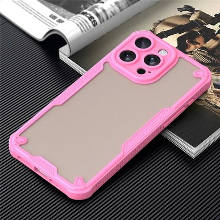 Armor Series For iPhone 15 Pro Max Case PC+TPU Semi-Transparent Frosted Finish Protective Phone Cover