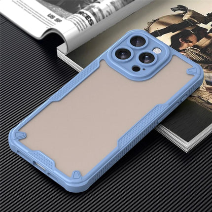 Armor Series For iPhone 15 Pro Max Case PC+TPU Semi-Transparent Frosted Finish Protective Phone Cover