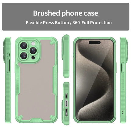 Armor Series For iPhone 15 Pro Max Case PC+TPU Semi-Transparent Frosted Finish Protective Phone Cover