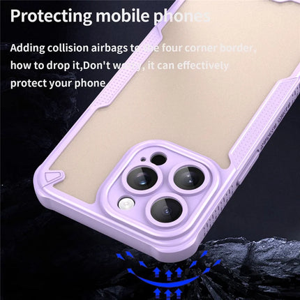 Armor Series For iPhone 15 Pro Max Case PC+TPU Semi-Transparent Frosted Finish Protective Phone Cover