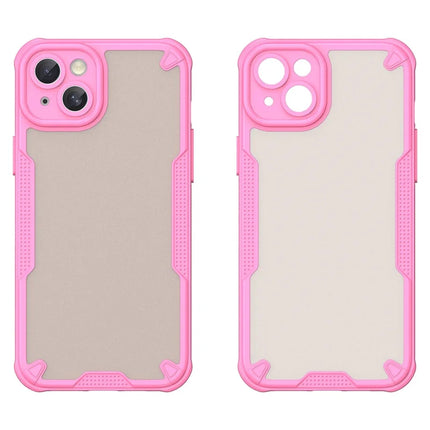 Armor Series For iPhone 15 Case PC+TPU Semi-Transparent Frosted Finish Protective Phone Cover