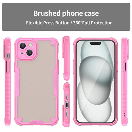 Armor Series For iPhone 15 Case PC+TPU Semi-Transparent Frosted Finish Protective Phone Cover