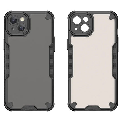 Armor Series For iPhone 15 Case PC+TPU Semi-Transparent Frosted Finish Protective Phone Cover