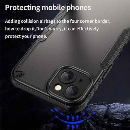 Armor Series For iPhone 15 Case PC+TPU Semi-Transparent Frosted Finish Protective Phone Cover