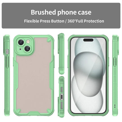 Armor Series For iPhone 15 Case PC+TPU Semi-Transparent Frosted Finish Protective Phone Cover