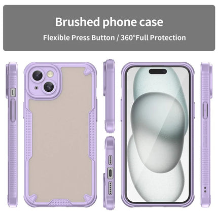 Armor Series For iPhone 15 Case PC+TPU Semi-Transparent Frosted Finish Protective Phone Cover