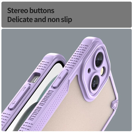 Armor Series For iPhone 15 Case PC+TPU Semi-Transparent Frosted Finish Protective Phone Cover