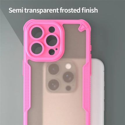 Armor Series For iPhone 15 Pro Case PC+TPU Semi-Transparent Frosted Finish Protective Phone Cover