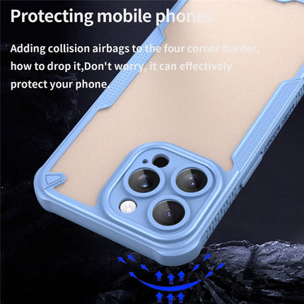 Armor Series For iPhone 15 Pro Case PC+TPU Semi-Transparent Frosted Finish Protective Phone Cover