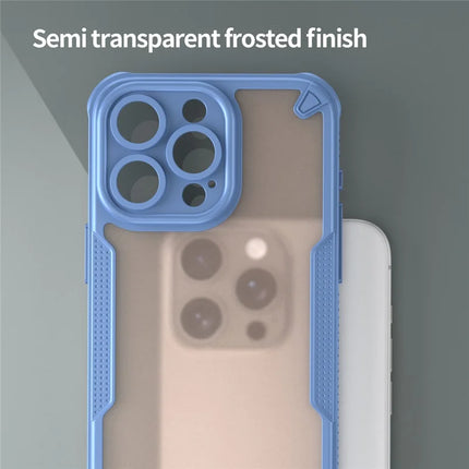 Armor Series For iPhone 15 Pro Case PC+TPU Semi-Transparent Frosted Finish Protective Phone Cover