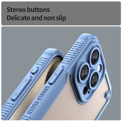 Armor Series For iPhone 15 Pro Case PC+TPU Semi-Transparent Frosted Finish Protective Phone Cover