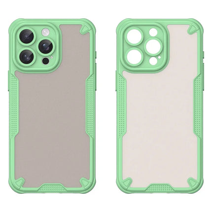 Armor Series For iPhone 15 Pro Case PC+TPU Semi-Transparent Frosted Finish Protective Phone Cover