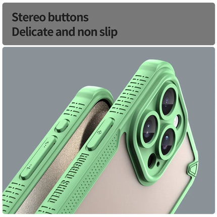 Armor Series For iPhone 15 Pro Case PC+TPU Semi-Transparent Frosted Finish Protective Phone Cover