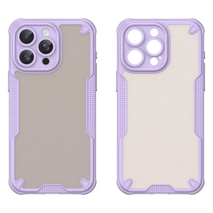Armor Series For iPhone 15 Pro Case PC+TPU Semi-Transparent Frosted Finish Protective Phone Cover
