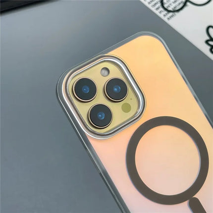 For iPhone 16 Pro Max Case Compatible with MagSafe Aurora Design TPU+PC Phone Cover