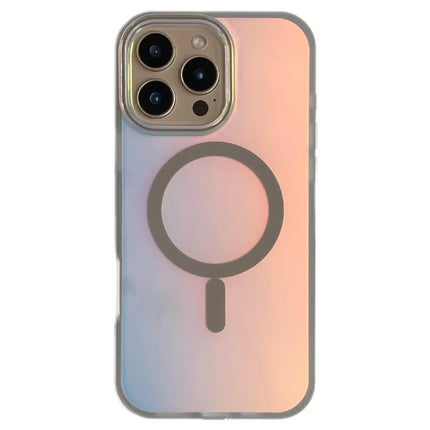 For iPhone 16 Pro Max Case Compatible with MagSafe Aurora Design TPU+PC Phone Cover - Desert Gold