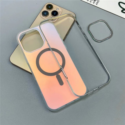 For iPhone 16 Pro Max Case Compatible with MagSafe Aurora Design TPU+PC Phone Cover