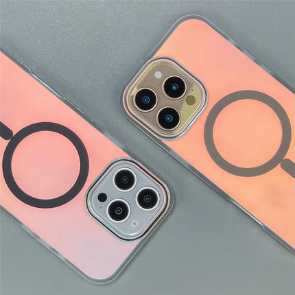 For iPhone 16 Pro Max Case Compatible with MagSafe Aurora Design TPU+PC Phone Cover