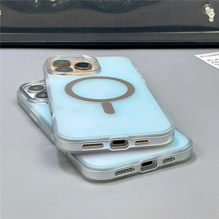 For iPhone 16 Pro Max Case Compatible with MagSafe Aurora Design TPU+PC Phone Cover