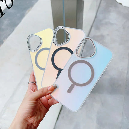 For iPhone 16 Plus Case Compatible with MagSafe Aurora Design TPU+PC Phone Cover