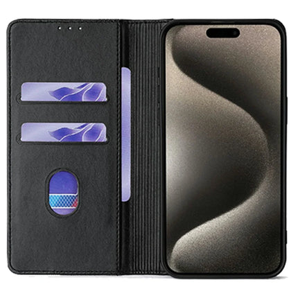 For iPhone 15 Pro Max Leather Case Wallet Stand Phone Cover with RFID Blocking