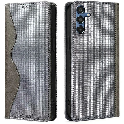 For Samsung Galaxy A55 5G Leather Case Wallet Stand Phone Cover with RFID Blocking - Grey