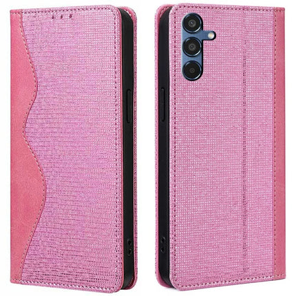 For Samsung Galaxy A55 5G Leather Case Wallet Stand Phone Cover with RFID Blocking - Pink