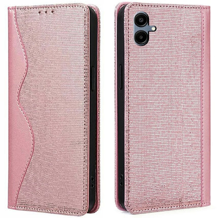 For Samsung Galaxy A05 4G Leather Case Wallet Stand Phone Cover with RFID Blocking - Rose Gold