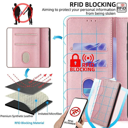 For Samsung Galaxy A05 4G Leather Case Wallet Stand Phone Cover with RFID Blocking