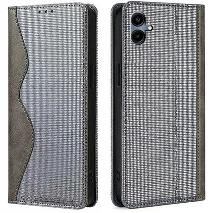 For Samsung Galaxy A05 4G Leather Case Wallet Stand Phone Cover with RFID Blocking - Grey