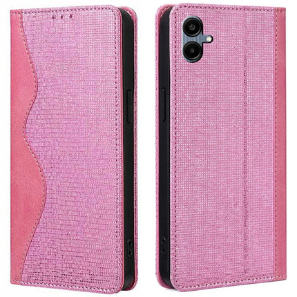 For Samsung Galaxy A05 4G Leather Case Wallet Stand Phone Cover with RFID Blocking - Pink