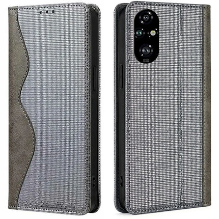 For Honor 200 Pro 5G Leather Case Wallet Stand Phone Cover with RFID Blocking - Grey