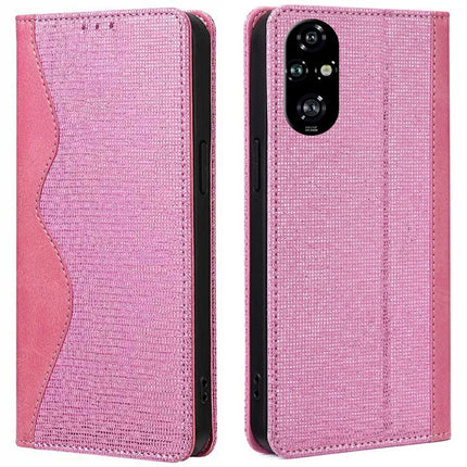 For Honor 200 Pro 5G Leather Case Wallet Stand Phone Cover with RFID Blocking - Pink