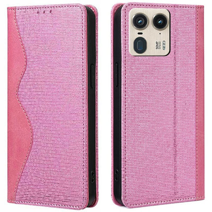 For Motorola Edge 50 Ultra 5G  /  Moto X50 Ultra 5G Leather Case Wallet Stand Phone Cover with RFID Blocking - Pink