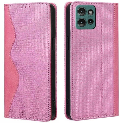 For Motorola Edge 50 Neo 5G / Moto S50 5G / Thinkphone 25 5G Leather Case Wallet Stand Phone Cover with RFID Blocking - Pink