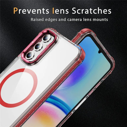 For Samsung Galaxy A35 5G Clear Phone Case with Lens Kickstand Cover Compatible with MagSafe