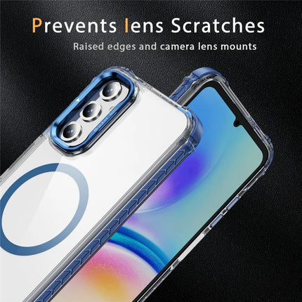 For Samsung Galaxy A35 5G Clear Phone Case with Lens Kickstand Cover Compatible with MagSafe