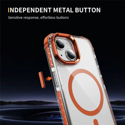 For iPhone 14 / 13 Clear Phone Case with Lens Kickstand Cover Compatible with MagSafe