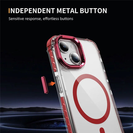For iPhone 14 / 13 Clear Phone Case with Lens Kickstand Cover Compatible with MagSafe