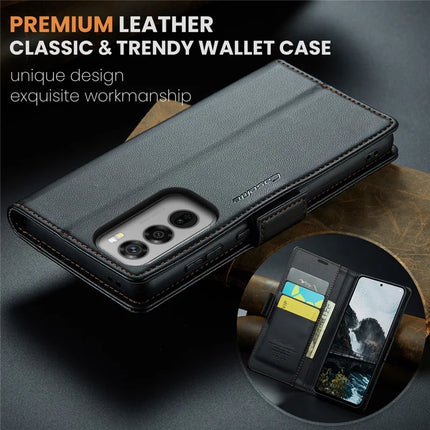 For Oppo Reno12 5G (Global) Case CASEME 023 Series RFID Blocking Glossy Stand Phone Cover