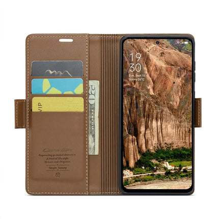 For Oppo Reno12 5G (Global) Case CASEME 023 Series RFID Blocking Glossy Stand Phone Cover
