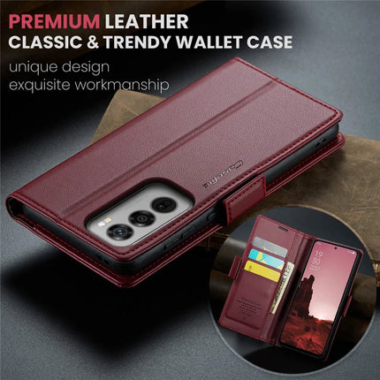 For Oppo Reno12 5G (Global) Case CASEME 023 Series RFID Blocking Glossy Stand Phone Cover