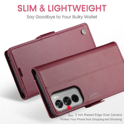 For Oppo Reno12 5G (Global) Case CASEME 023 Series RFID Blocking Glossy Stand Phone Cover