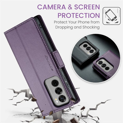 For Oppo Reno12 5G (Global) Case CASEME 023 Series RFID Blocking Glossy Stand Phone Cover