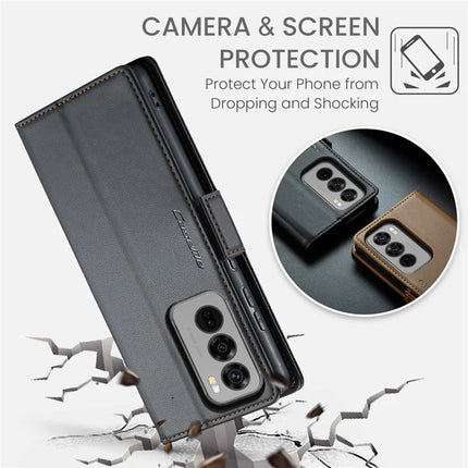 For Oppo Reno12 Pro 5G (Global) Case CASEME 023 Series RFID Blocking Glossy Stand Phone Cover
